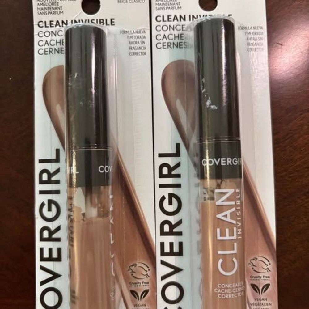 2- New Covergirl Clean Invisible Consealer Classic Beige #130